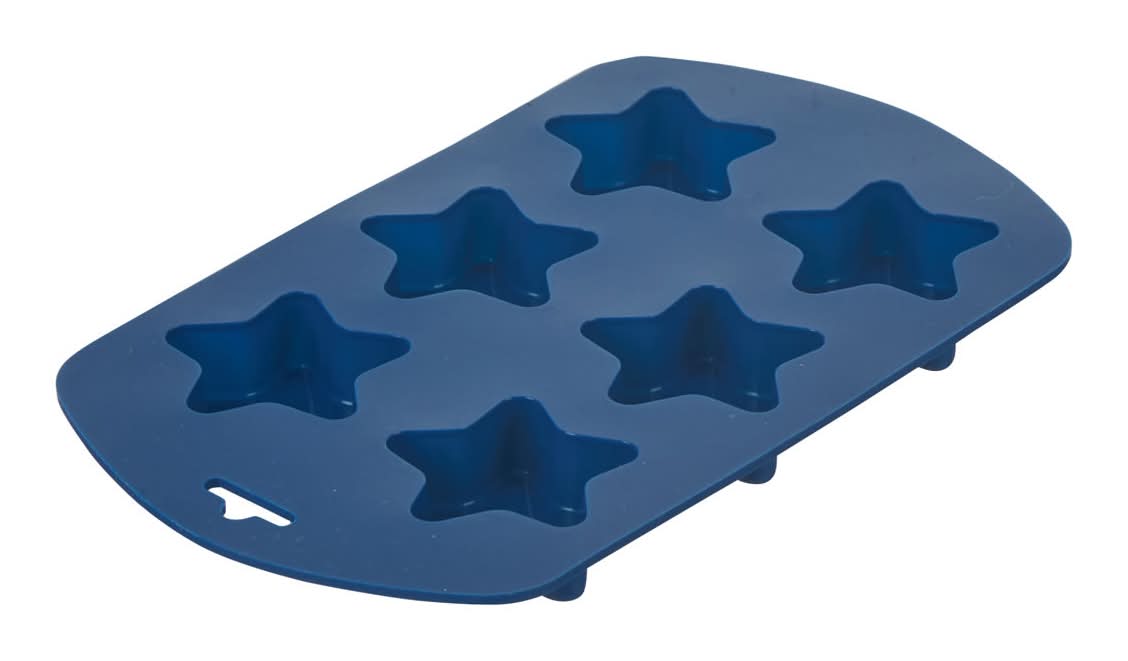 Patriotic Star-Shaped Ice Cube Tray 3 Assorted Colors