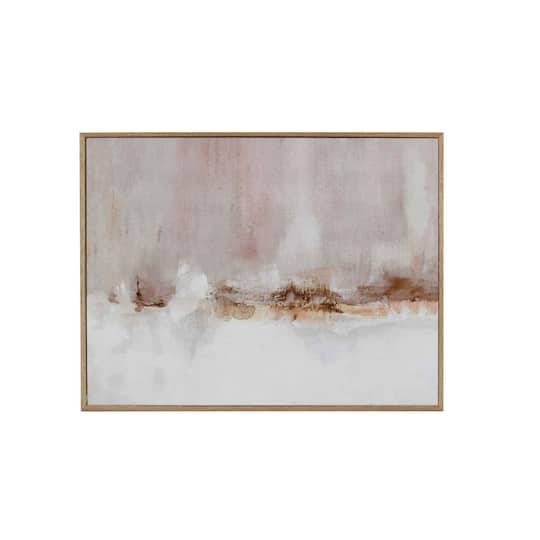 Pink Abstract Framed Canvas Wall Art