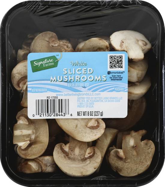 Order Signature Farms · White Sliced Mushrooms (8 oz) food online from Safeway store, Eureka on bringmethat.com