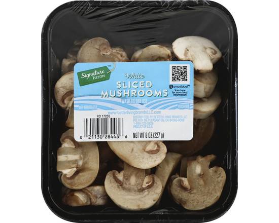 Signature Farms · White Sliced Mushrooms (8 oz)