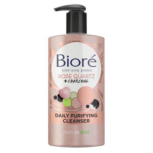 Biore Rose Quartz + Charcoal Daily Face Wash - 6.77 oz