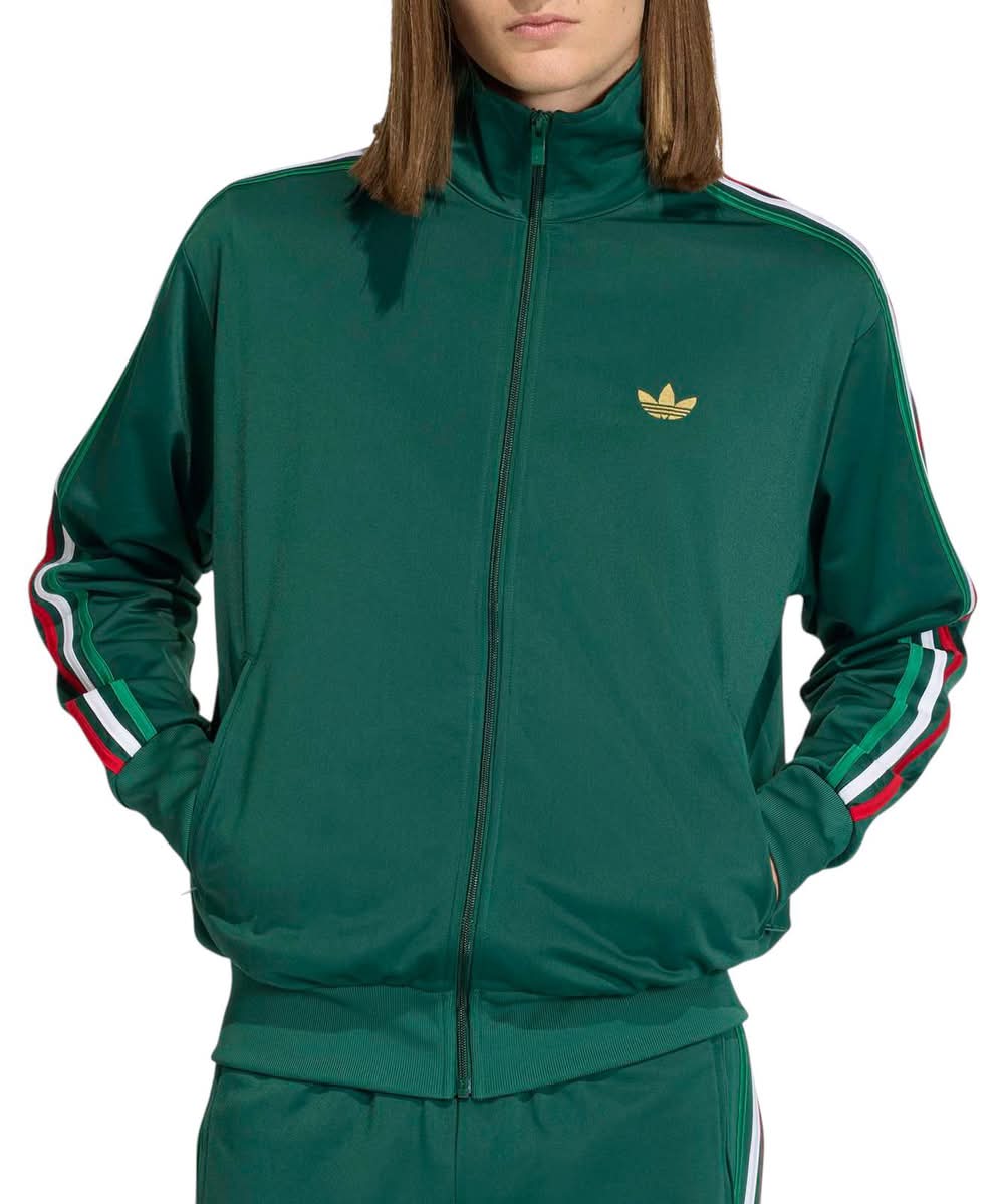 adidas Men's Firebird WC Track Jacket (Team Dark Green/Bold Green/White, L)