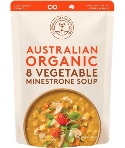 Australian Organic Food Co 8 Vegetable Minestrone Soup Pouch (330g)
