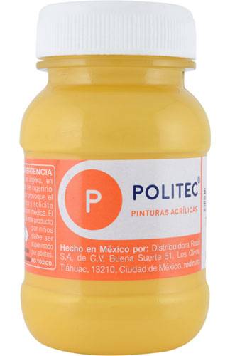 Politec · Pintura acílica, amarillo claro