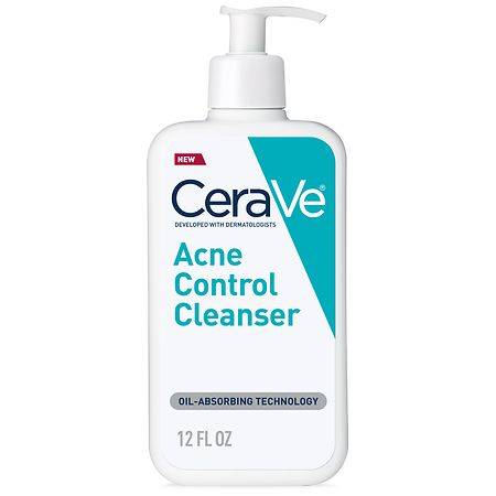 Cerave Acne Control Face Cleanser With 2% Salicylic Acid & Purifying Clay For Oily Skin Fragrance Free