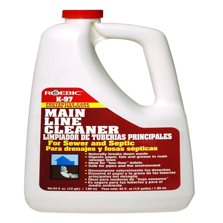 Roebic Laboratories, Inc. Natural Drain Cleaner for Bathrooms, Breaks Down Waste, Ideal for Low-Flow Toilets | K-97-H-3 MAIN LINE CLEANER