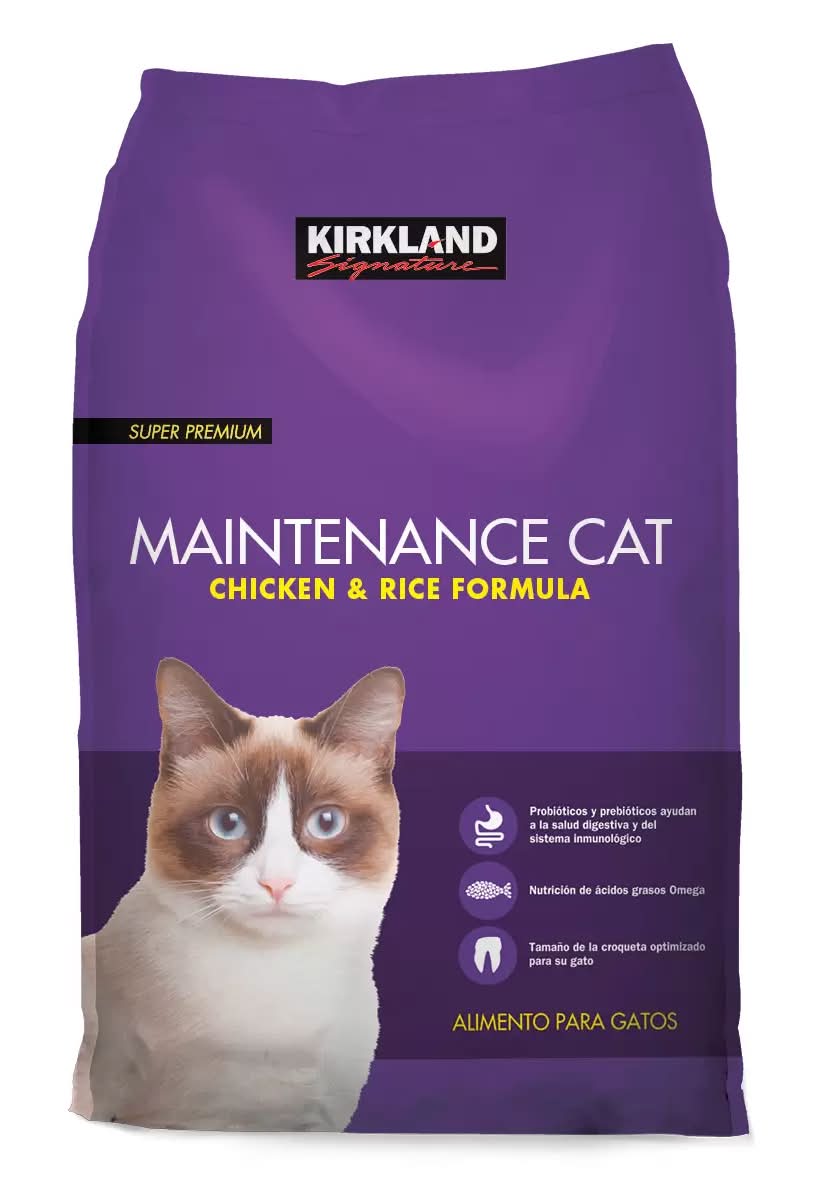 Kirkland Signature · Alimento seco de pollo y arroz para gatos (11,3 kg)