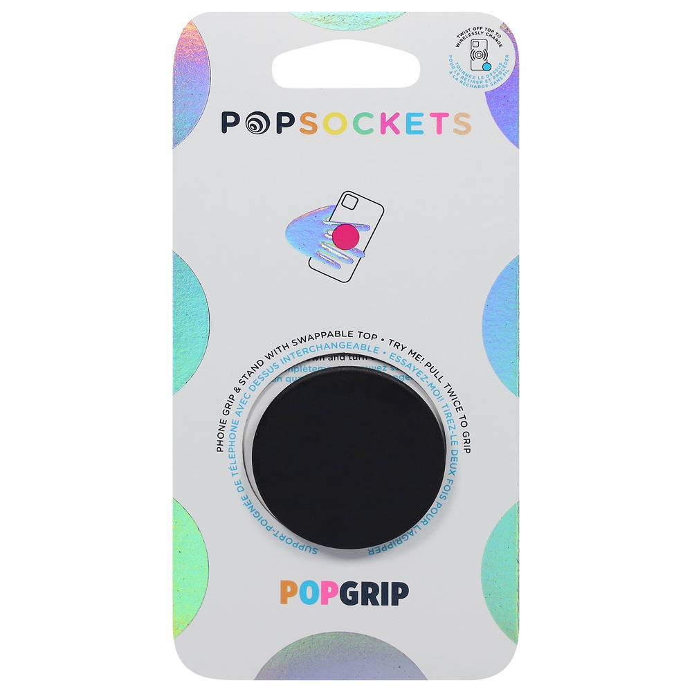 Popsockets Black Phone Grip & Stand