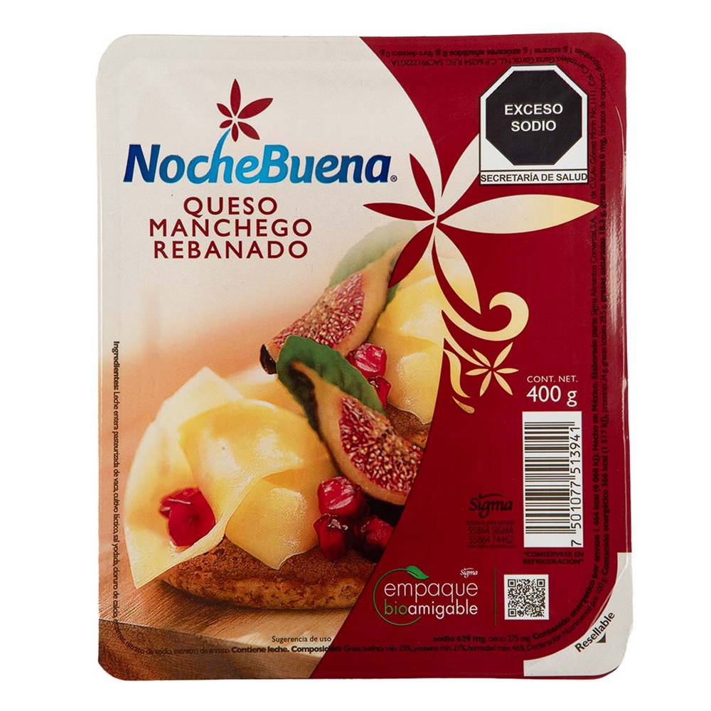 Noche Buena · Queso tipo manchego rebanado (400 g)