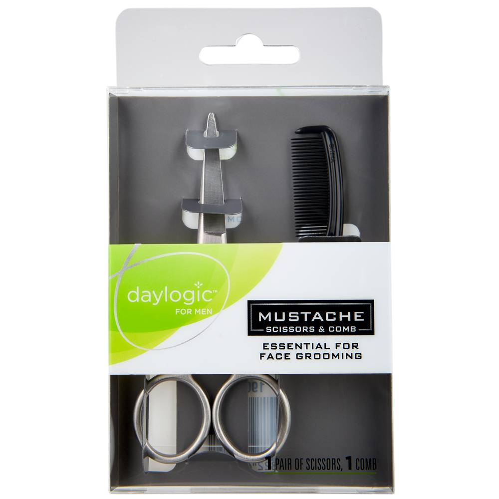 Ryshi Mustache Scissors & Comb Kit (1 ct)