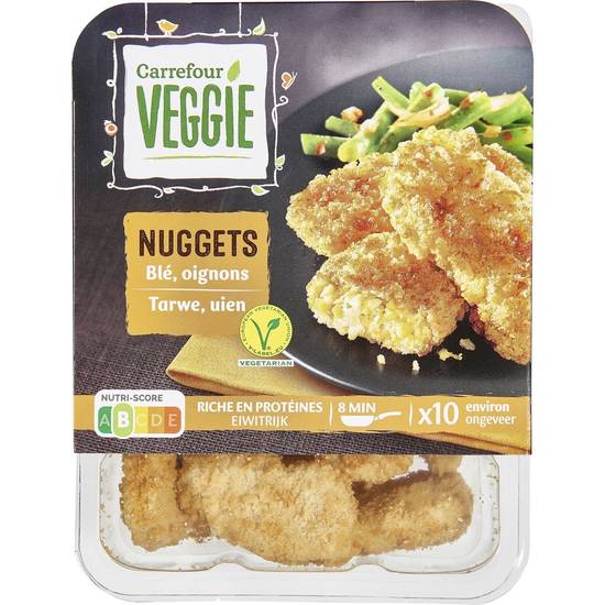 Carrefour Veggie - Nuggets blé oignon (10 pièces)