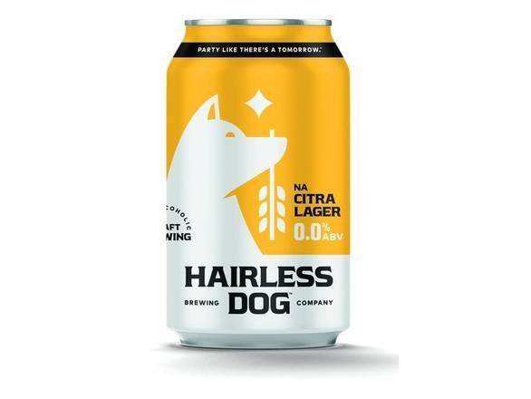 Hairless Dog Citra Lager Non-Alcoholic (6 x 12 fl oz)