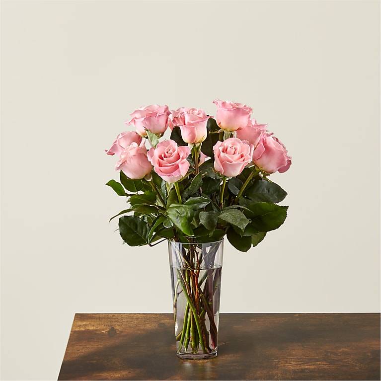 12 Long Stem Pink Roses