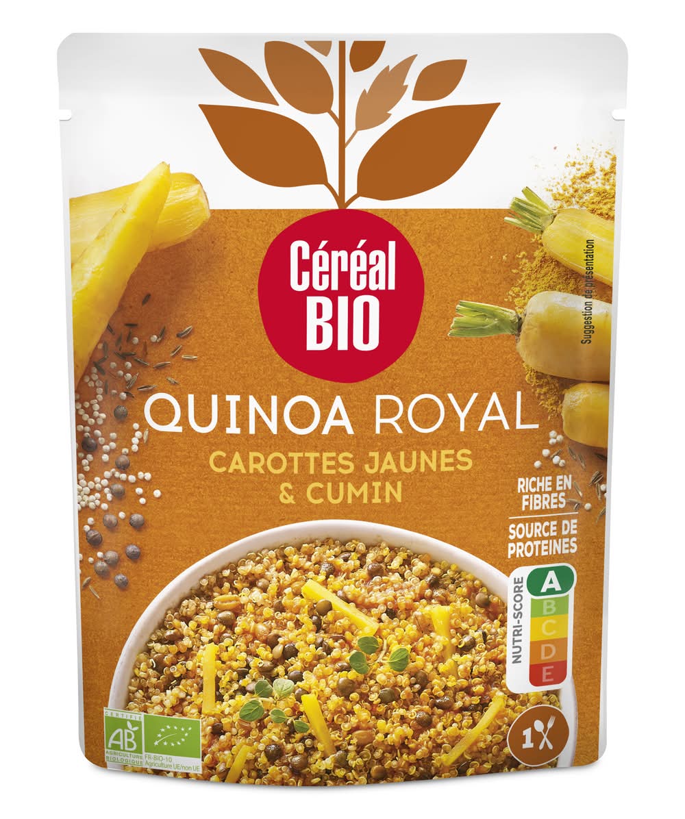 Céréal Bio - Quinoa royal carottes jaunes et cumin (220g)