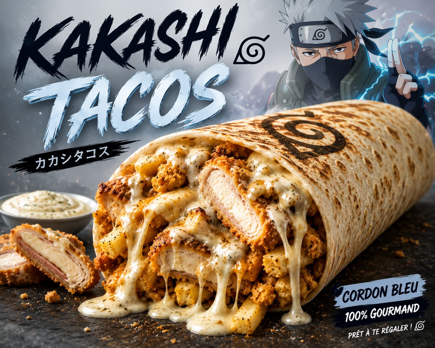 Kakashi Cordon Bleu 📖🌯 (Tacos L)