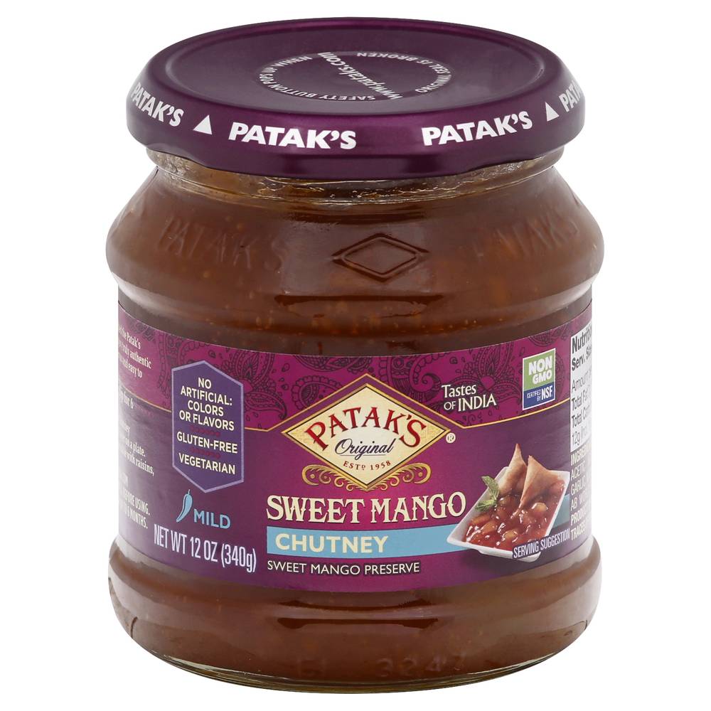 Patak's Mild Sweet Mango Chutney (12 oz)