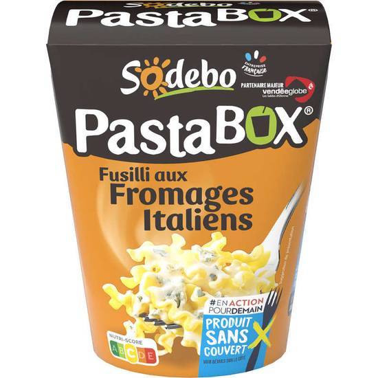 Sodebo pasta box fusilli fromages italiens 300g