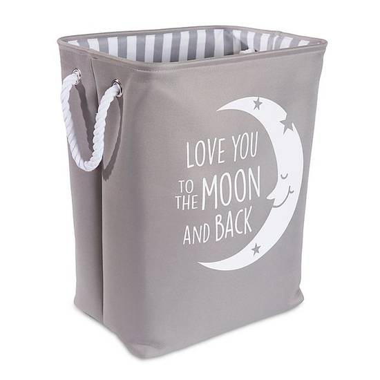 Taylor Madison Designs® "Love You To the Moon" Hamper in Grey/White