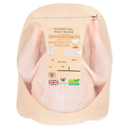 Waitrose Essential Higher Welfare British Chicken Medium Without Giblets
