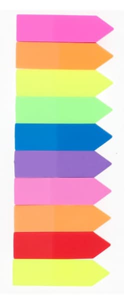 Jot Brightly Colored Self-Stick Page Marking Flags, 0.5x1.7 in, Assorted (10 ct)