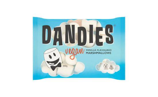 Dandies Vegan Vanilla Flavoured Marshmallows 200g