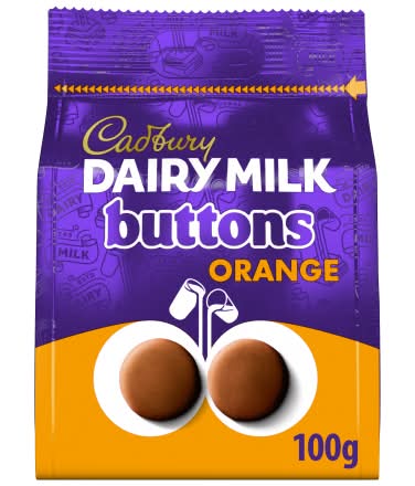 Cadbury Orange, Buttons Chocolate (100g)