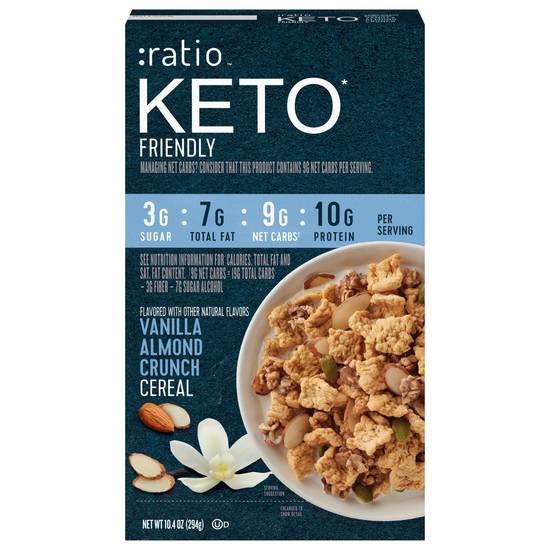 Ratio Keto Friendly Crunch Breakfast Cereal (vanilla-almond)
