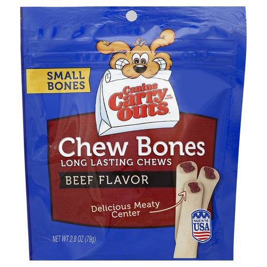 Canine Carry Outs Chew Bones Beef Flavor Small Bones