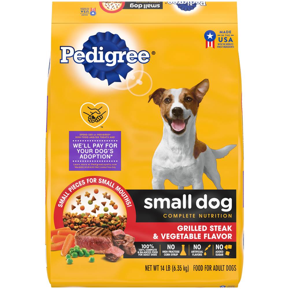 Pedigree Grilled Steak & Vegetable Flavor Small Dog Food