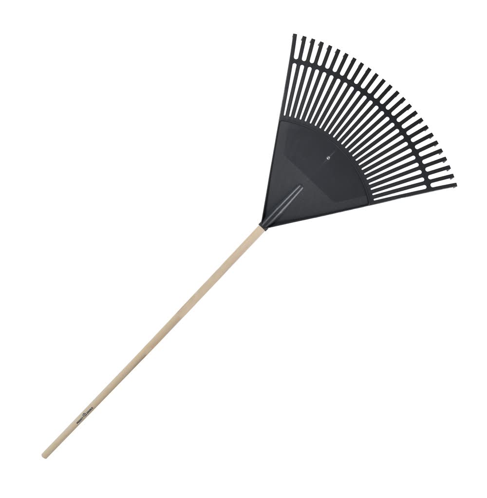 Project Source 24-in Poly Leaf rake with Wood Handle