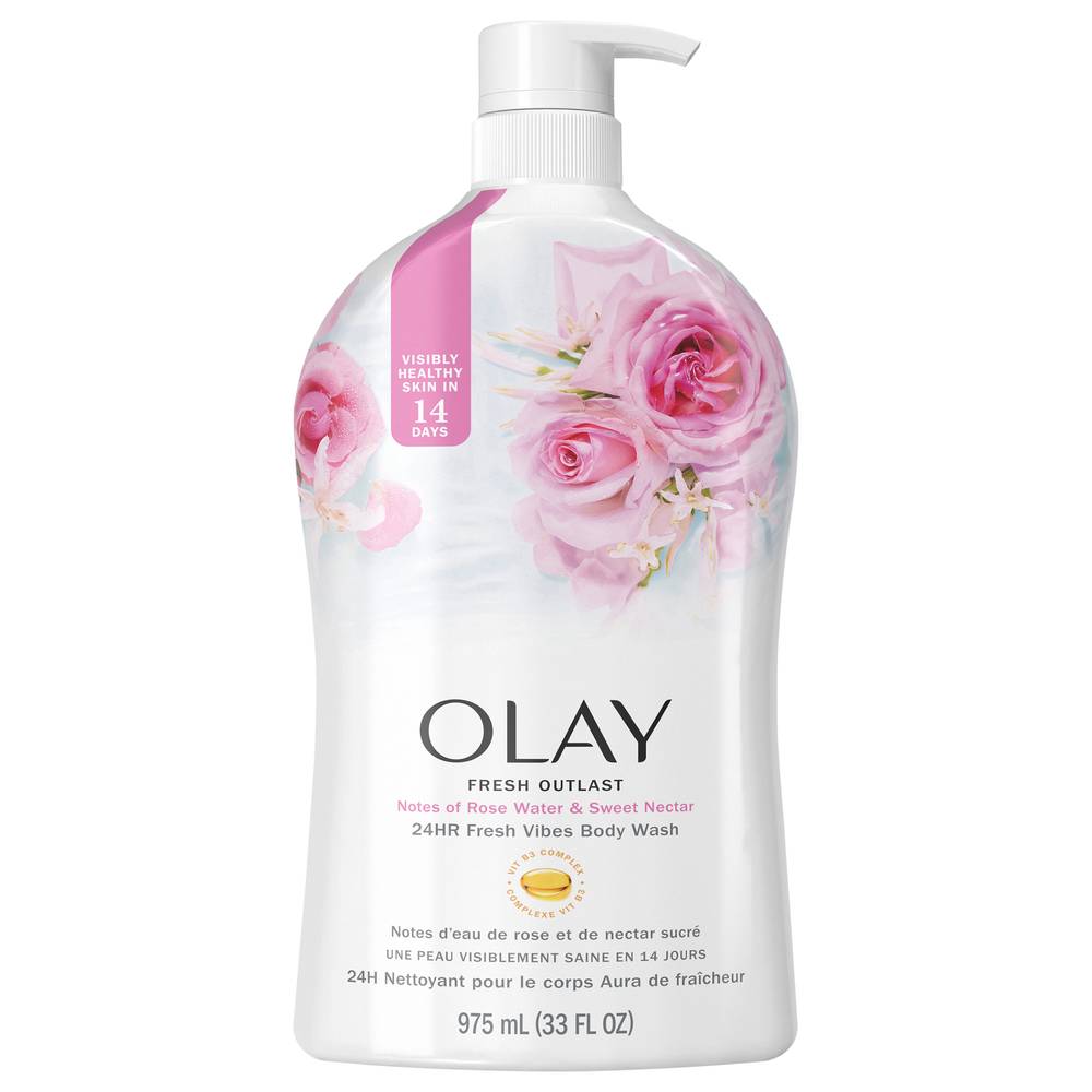 Olay Fresh Outlast Rose Water & Sweet Nectar Body Wash