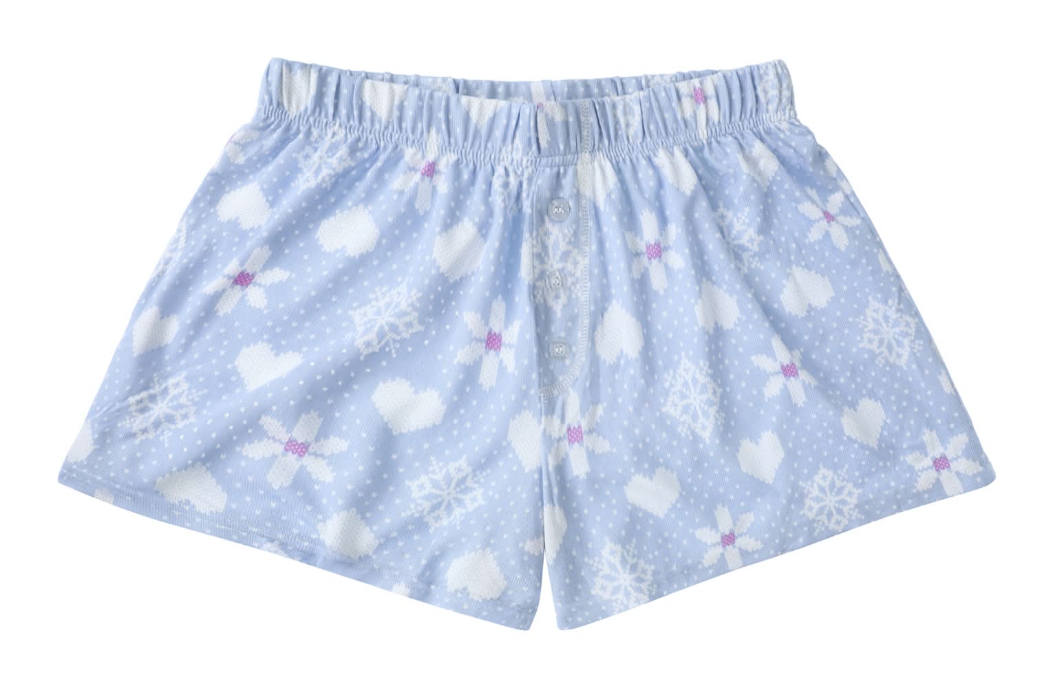 Juniors Sleep Shorts Large Blue