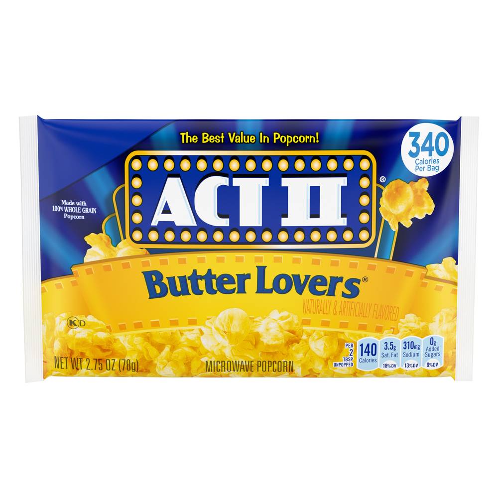 Act Ii Butter Lovers Microwave Popcorn