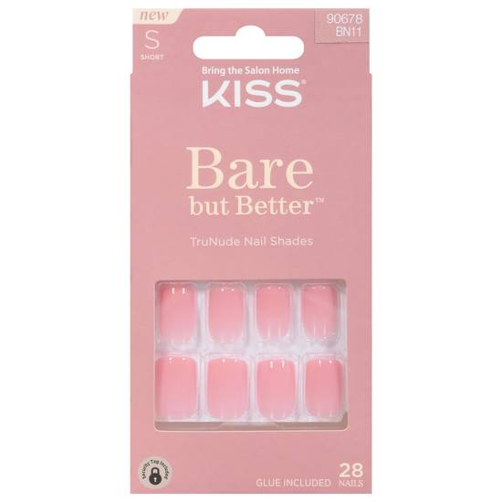 Kiss Bare But Better Trunude Short Nails (28 ct)