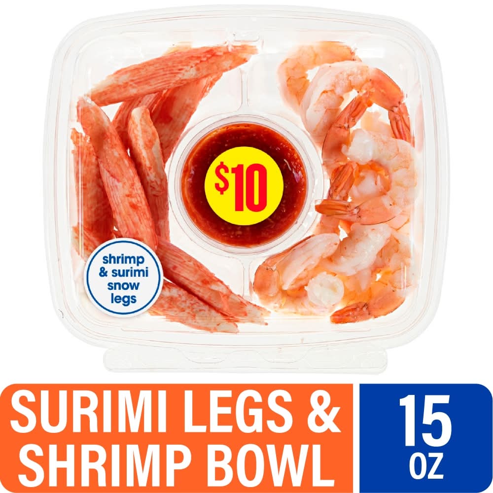 Kroger Shrimp & Surimi Snow Legs Bowl With Cocktail Sauce (15 oz)