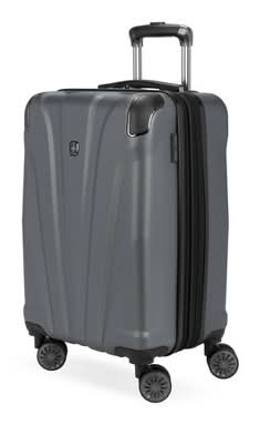 SwissGear Cascade Hardside Carry on Suitcase, 19 in, Dark Gray