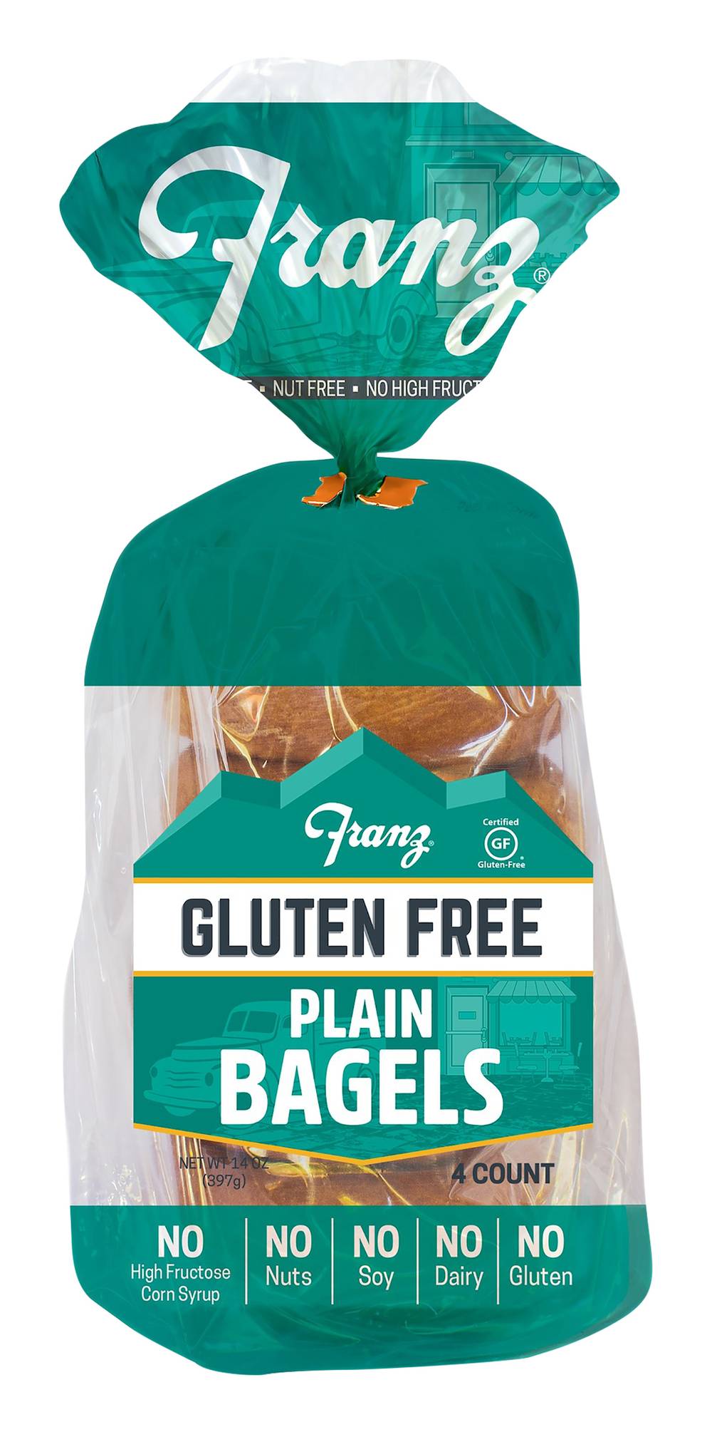 Franz Gluten Free Plain Bagels (14 oz)
