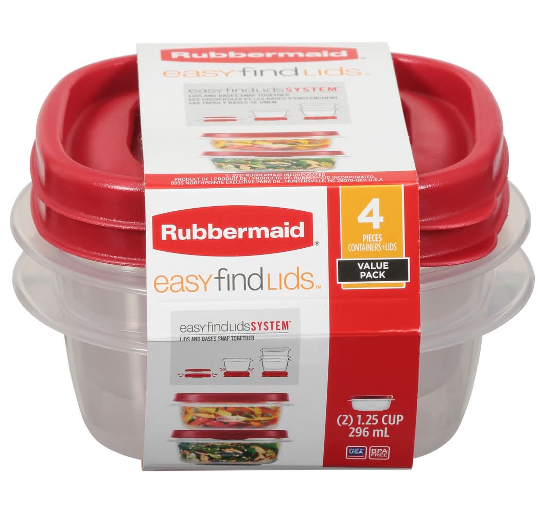 Rubbermaid Easy Find Lids Storage Containers & Lids