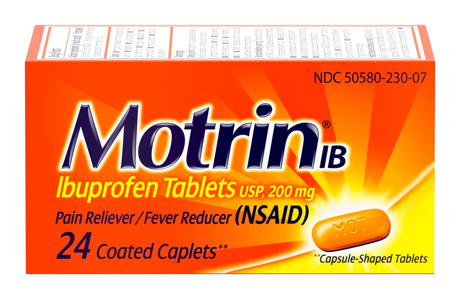 Motrin IB Ibuprofen 200 mg Tablets (1.6 oz)