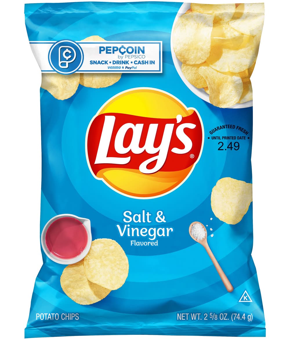 Lay's Potato Chips, Salt & Vinegar (2.62 oz)