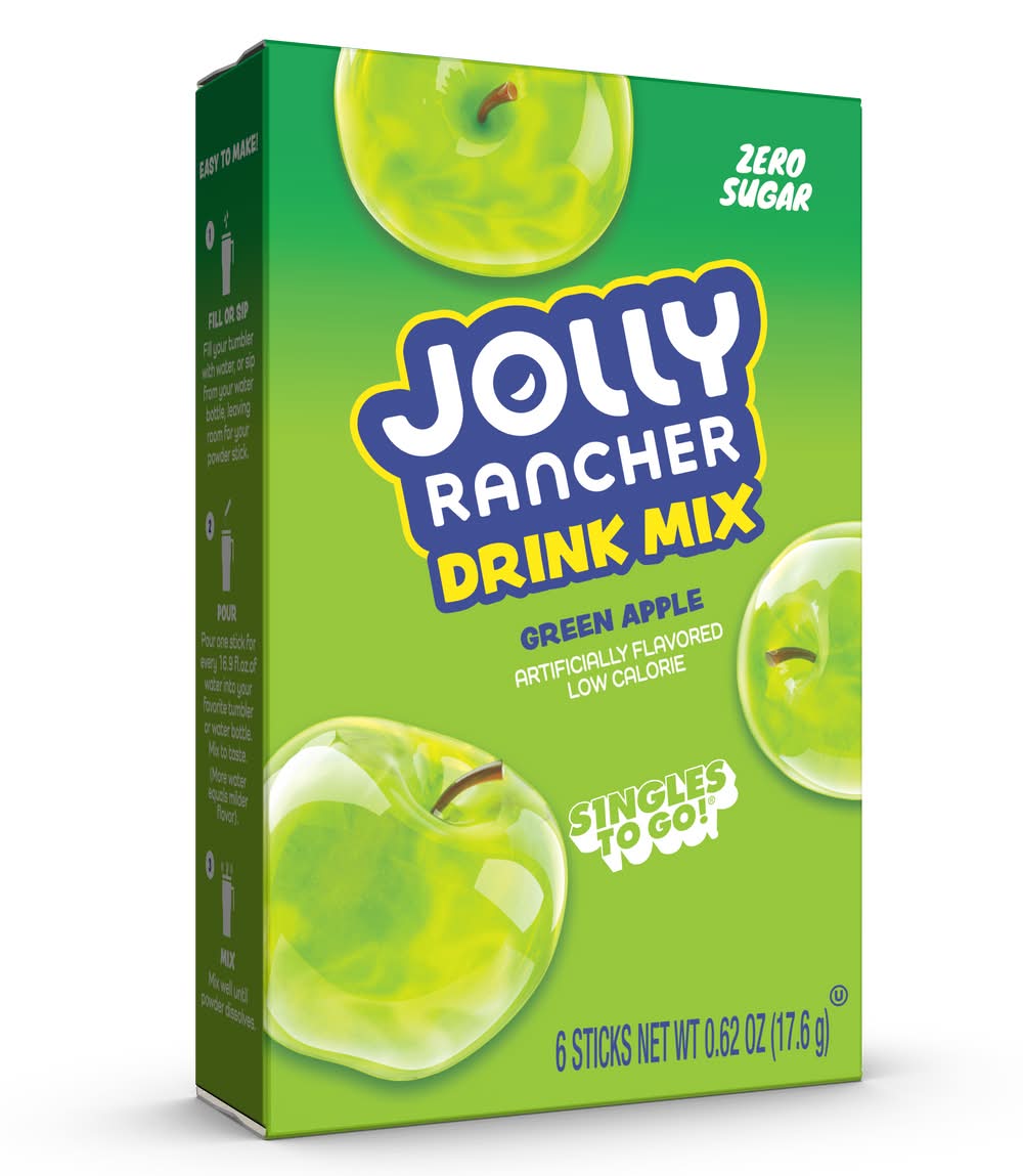 Jolly Rancher Sugar-Free Green Apple Drink Mix (0.7 oz, 6 ct)