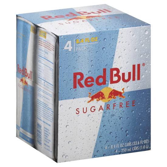 Order Red Bull Energy Drink Sugar Free (8.4 oz x 4 ct) food online from Rite Aid store, Shawnee on bringmethat.com