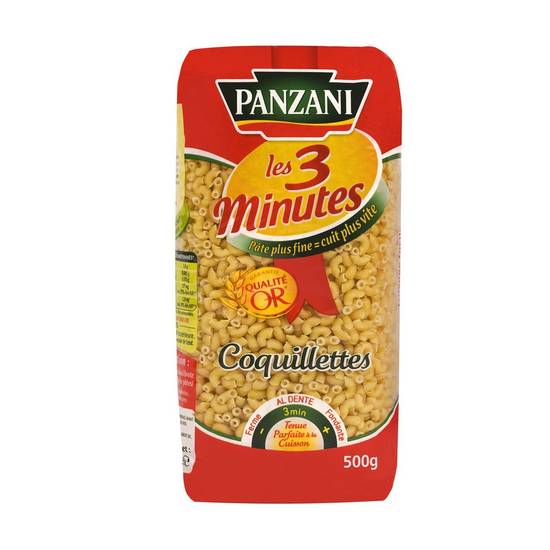 Pâtes Coquilettes cuisson rapide Panzani 500g