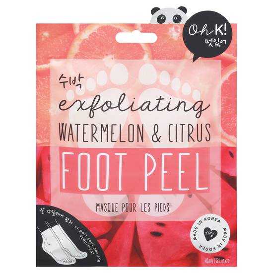 Oh K! Exfoliating Foot Peel (watermelon - citrus)