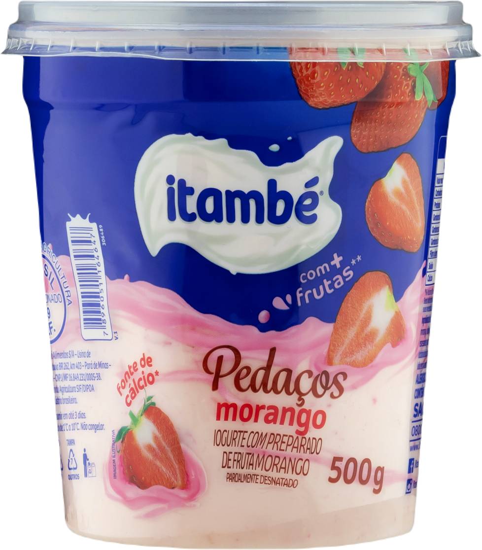Itambé iogurte com preparado de morango (500g)