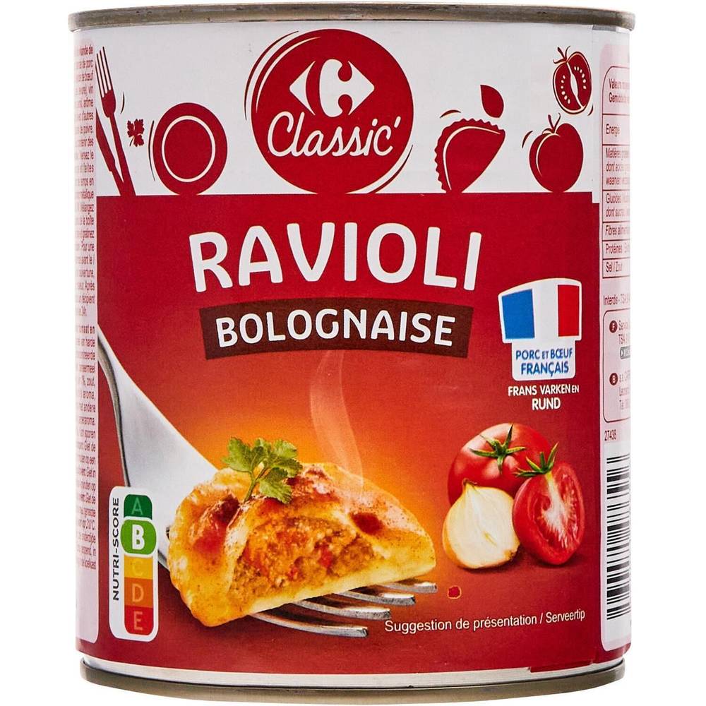Carrefour Classic' - Plat cuisiné ravioli bolognaise