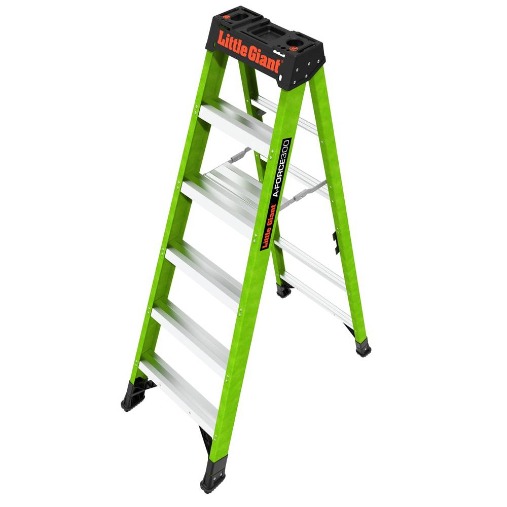 Little Giant Ladders A-Force300 6-ft Fiberglass Type 1a- 300-lb Load Capacity Step Ladder | 15796-002