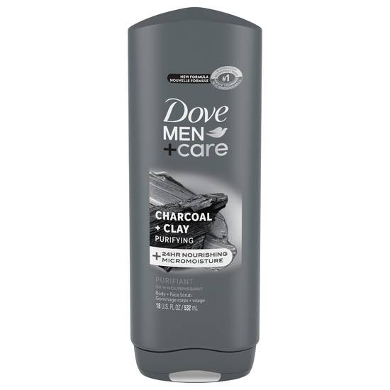 Dove Men+Care Elements Charcoal + Clay Body & Face Wash