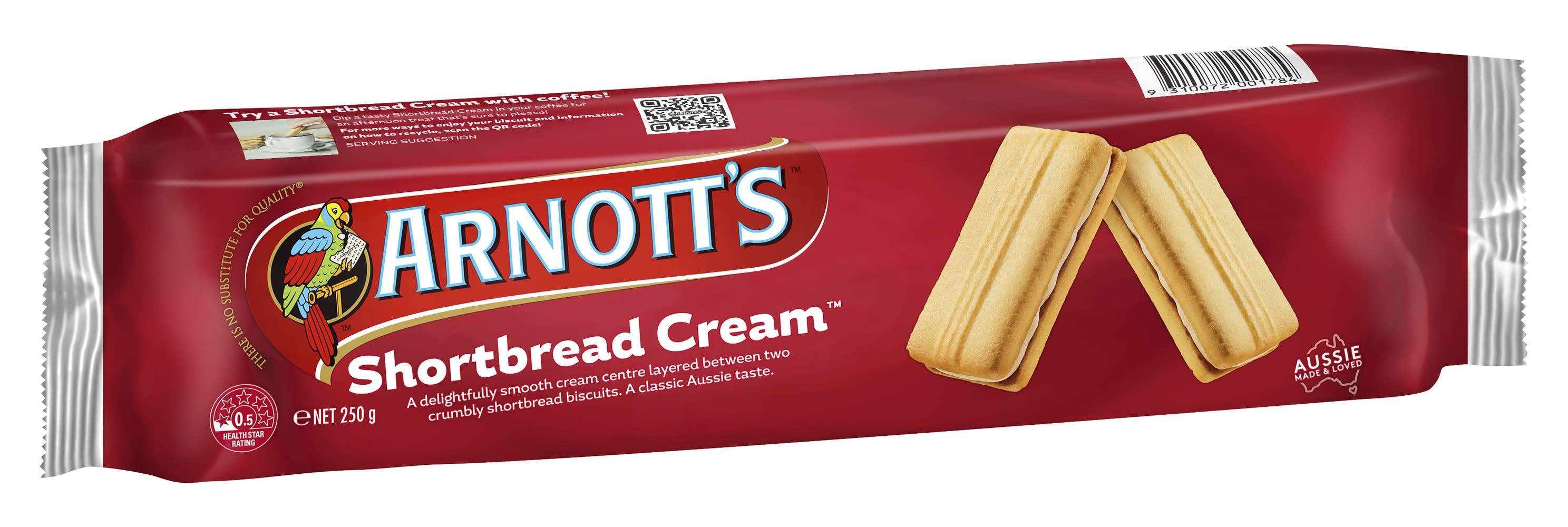 Arnott's Shortbread Cream Biscuits (250g)