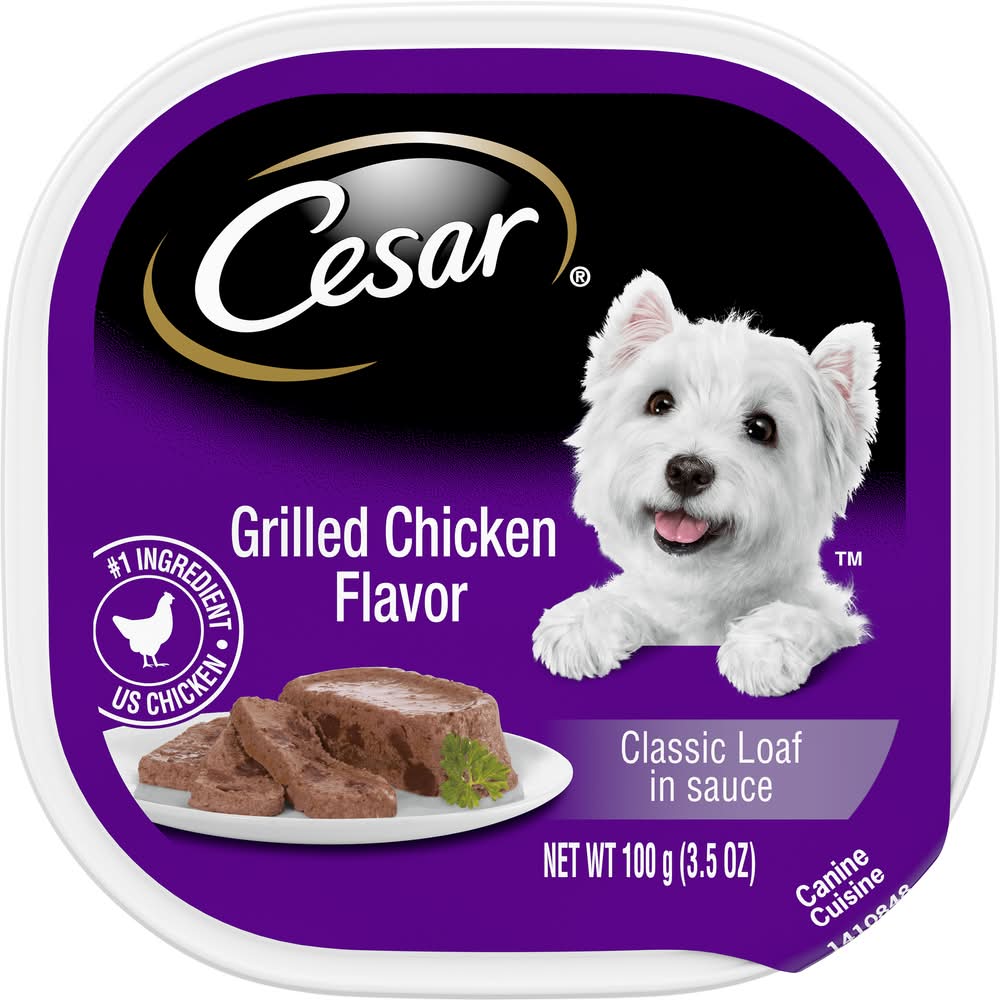 Cesar Classic Loaf in Sauce Grilled Chicken Flavor Dogs Food (3.5 oz)